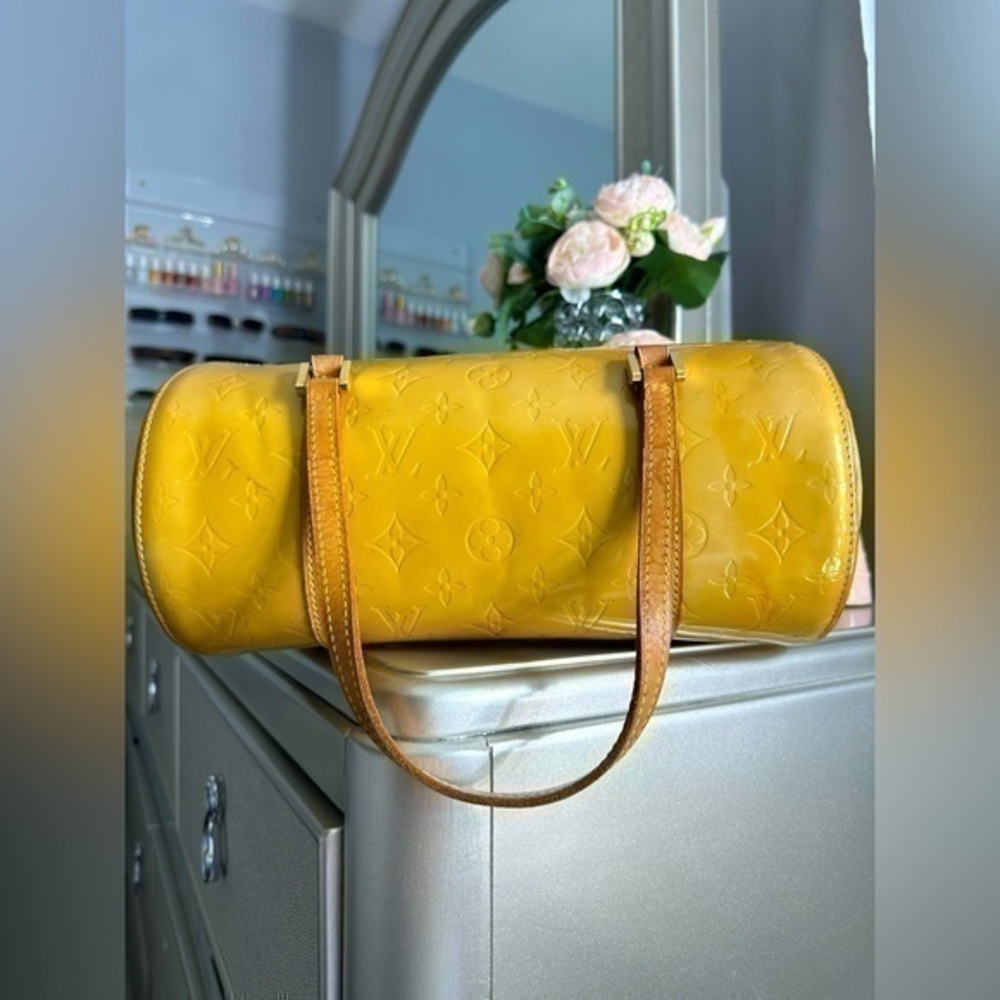 Louis Vuitton Satchel Bag Bedford Yellow Vernis